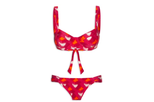 Biquíni Meia Taça Colorido - Rosa