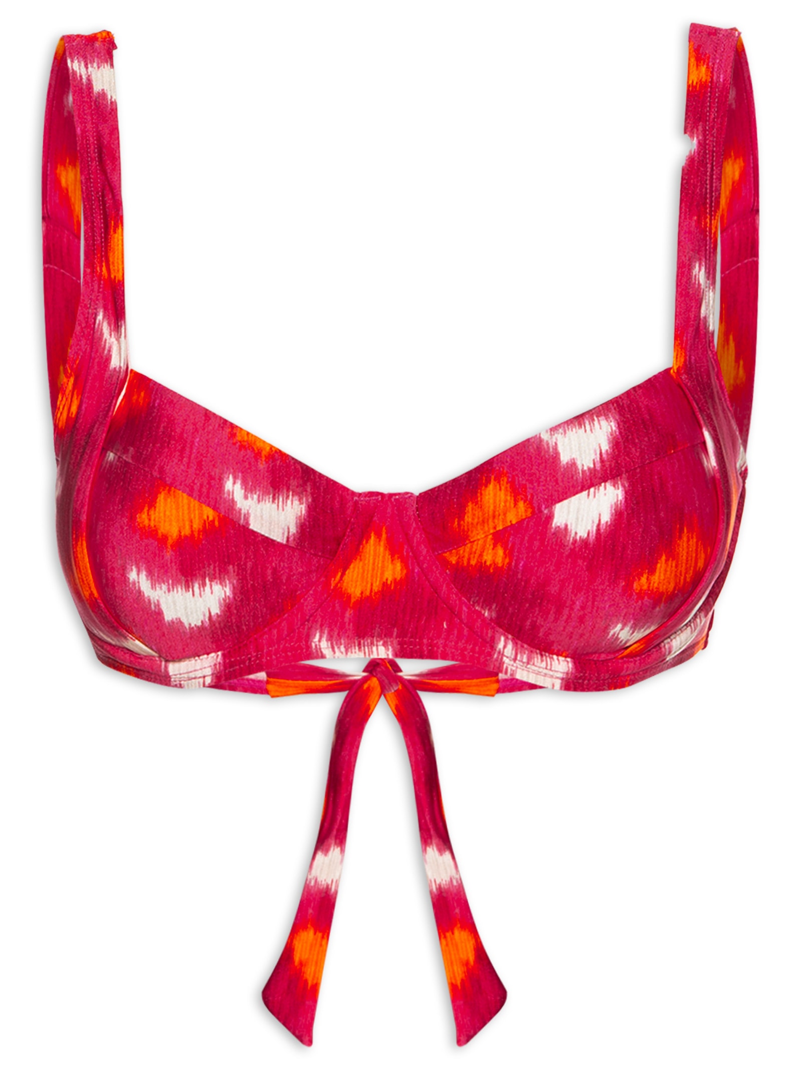 Biquíni Meia Taça Colorido Rosa Mktbeach