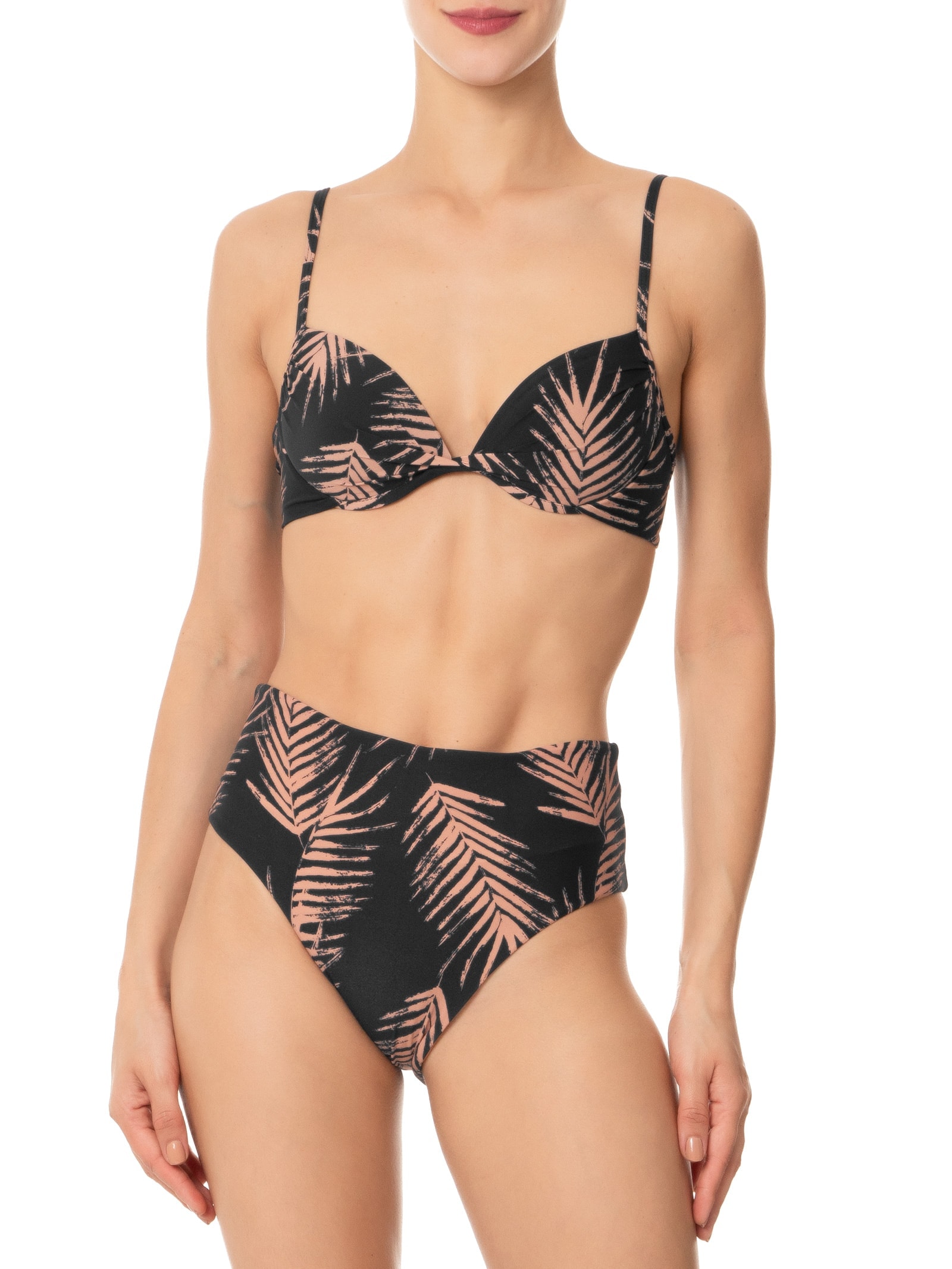 Biquíni Meia Taça E Hot Pants Preto '2Essential