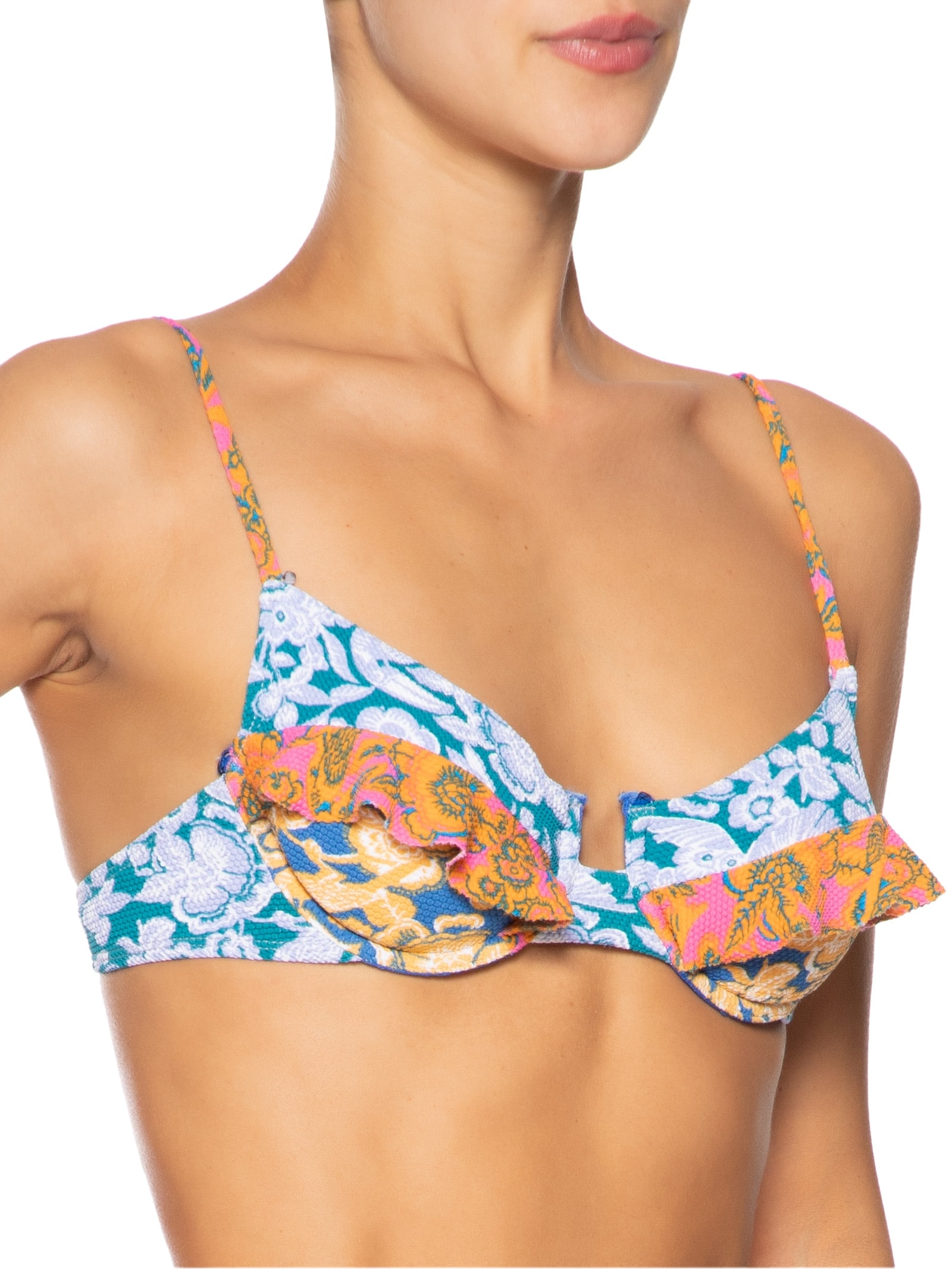 Biquini Meia Taça Estampado Azul Mktbeach
