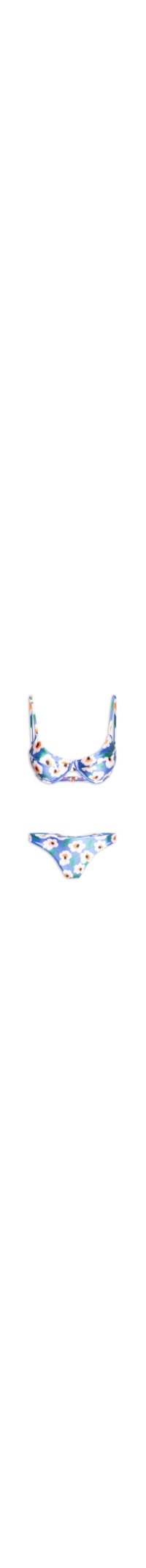 Biquíni Meia Taça Estampado - Azul