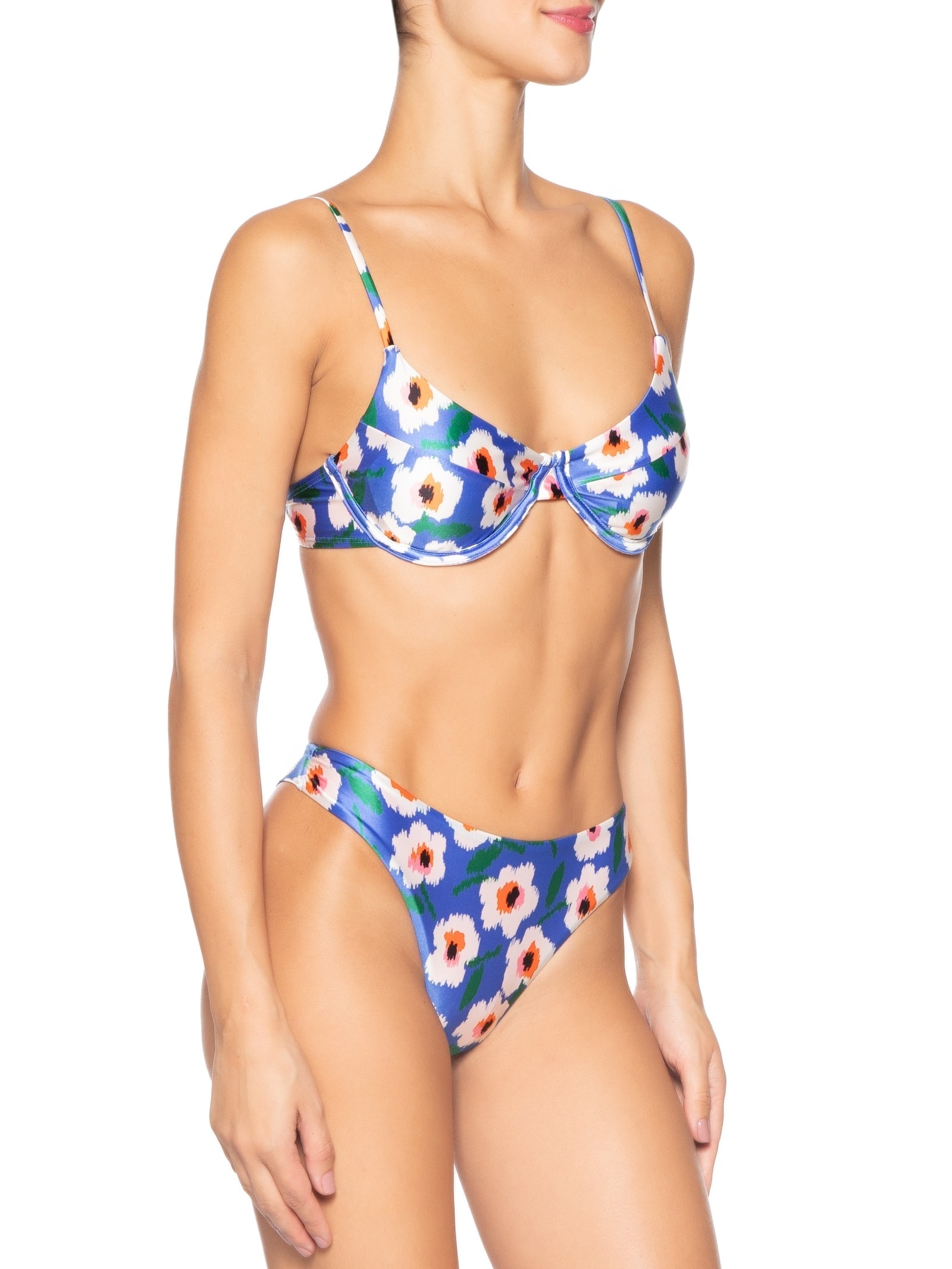 Biquíni Meia Taça Estampado Azul Mktbeach