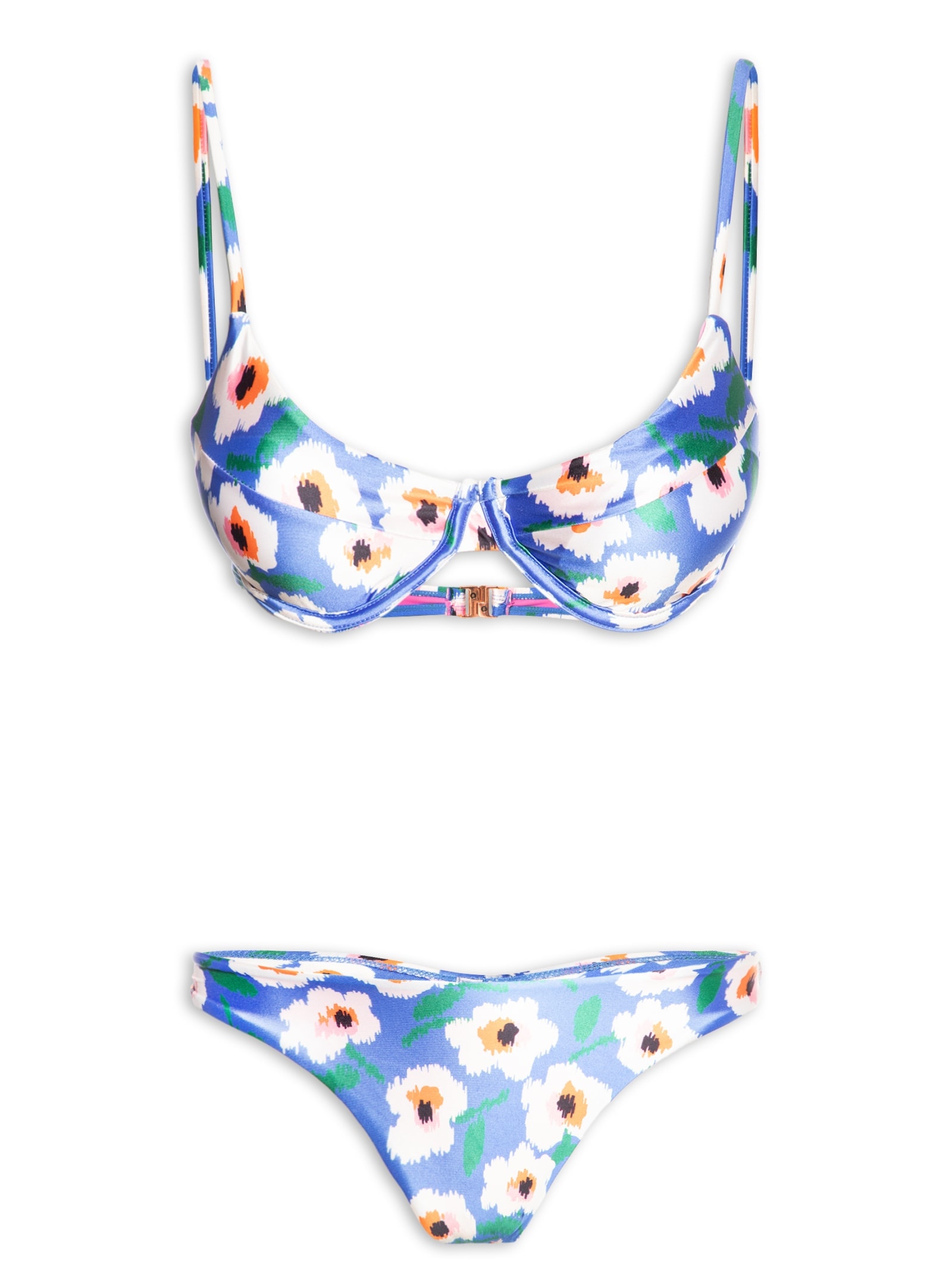 Biquíni Meia Taça Estampado Azul Mktbeach
