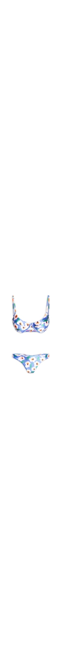 Biquíni Meia Taça Estampado - Azul