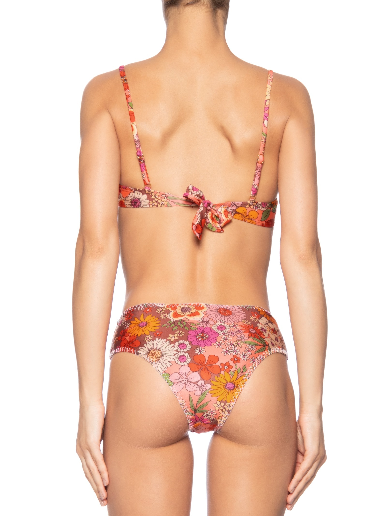 Biquini Meia Taça Estampado Laranja Mktbeach