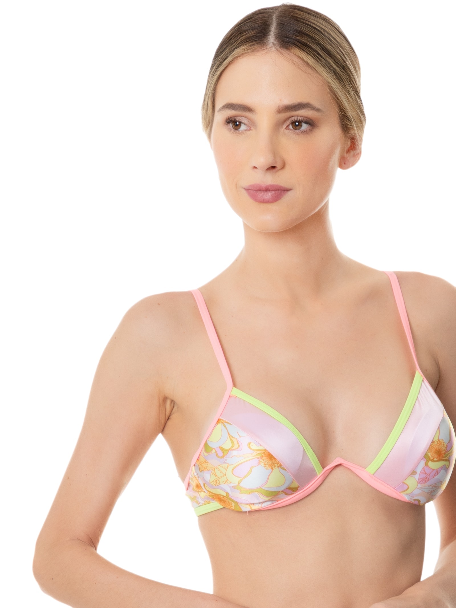 Biquíni Meia Taça Estampado Lilás Mktbeach