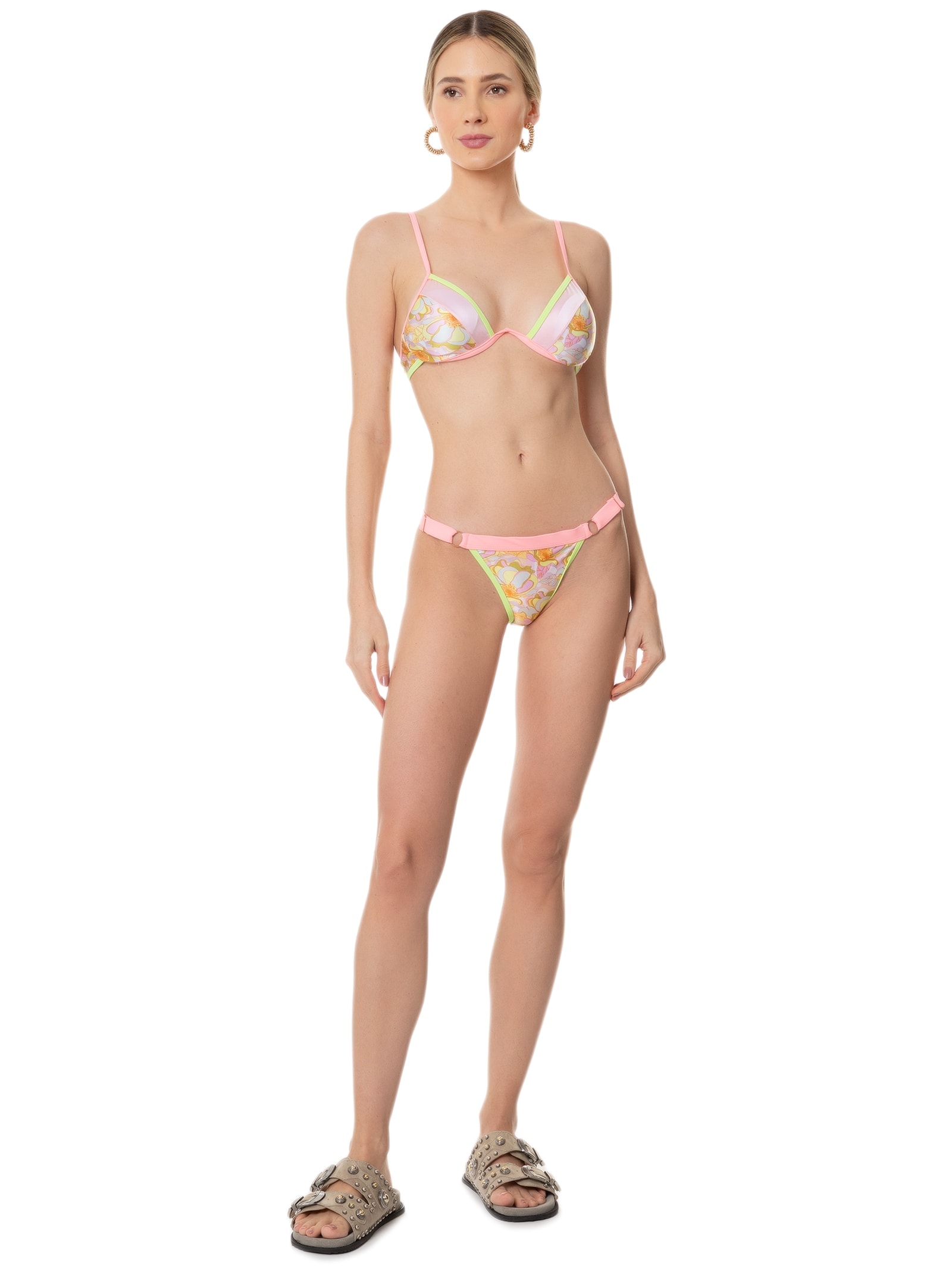 Biquíni Meia Taça Estampado Lilás Mktbeach