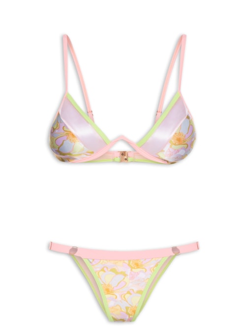 Biquíni Meia Taça Estampado – Lilás