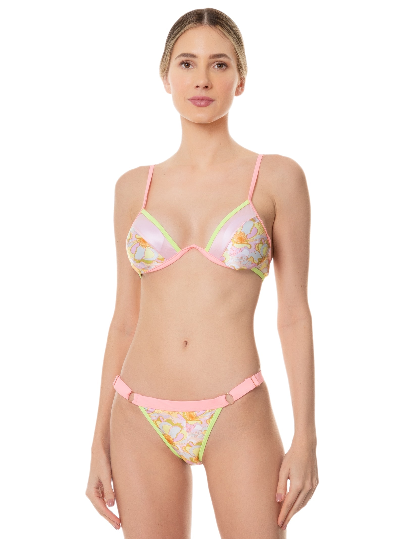 Biquíni Meia Taça Estampado Lilás Mktbeach