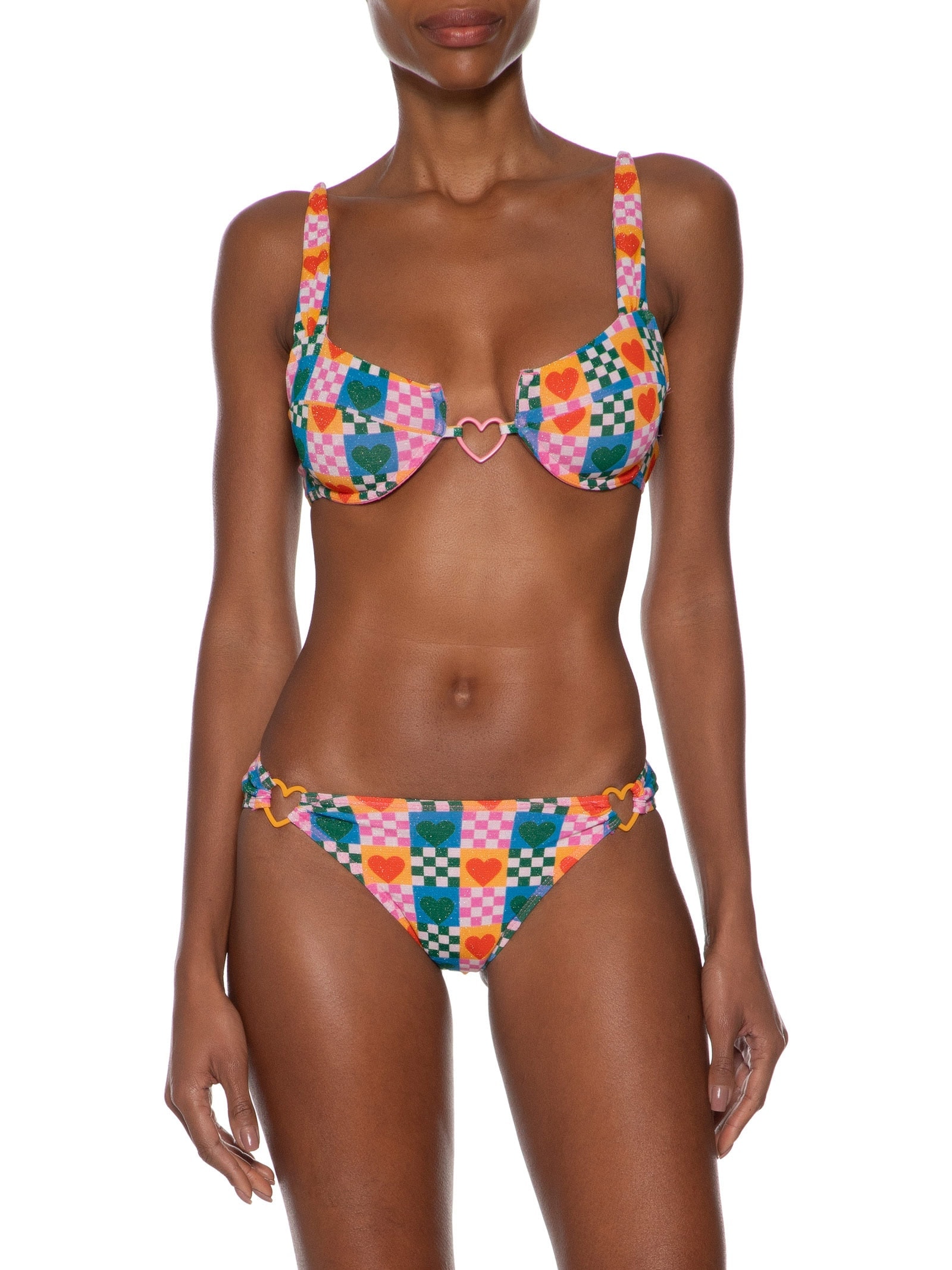 Biquíni Meia Taça Estampado Rosa Mktbeach