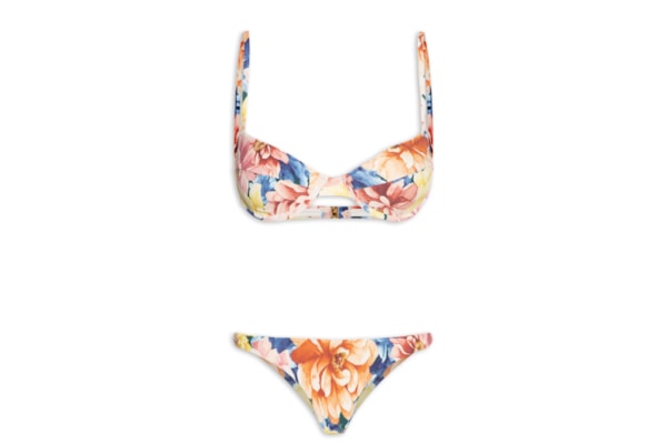 Biquíni Meia Taça Floral Doce - Rosa