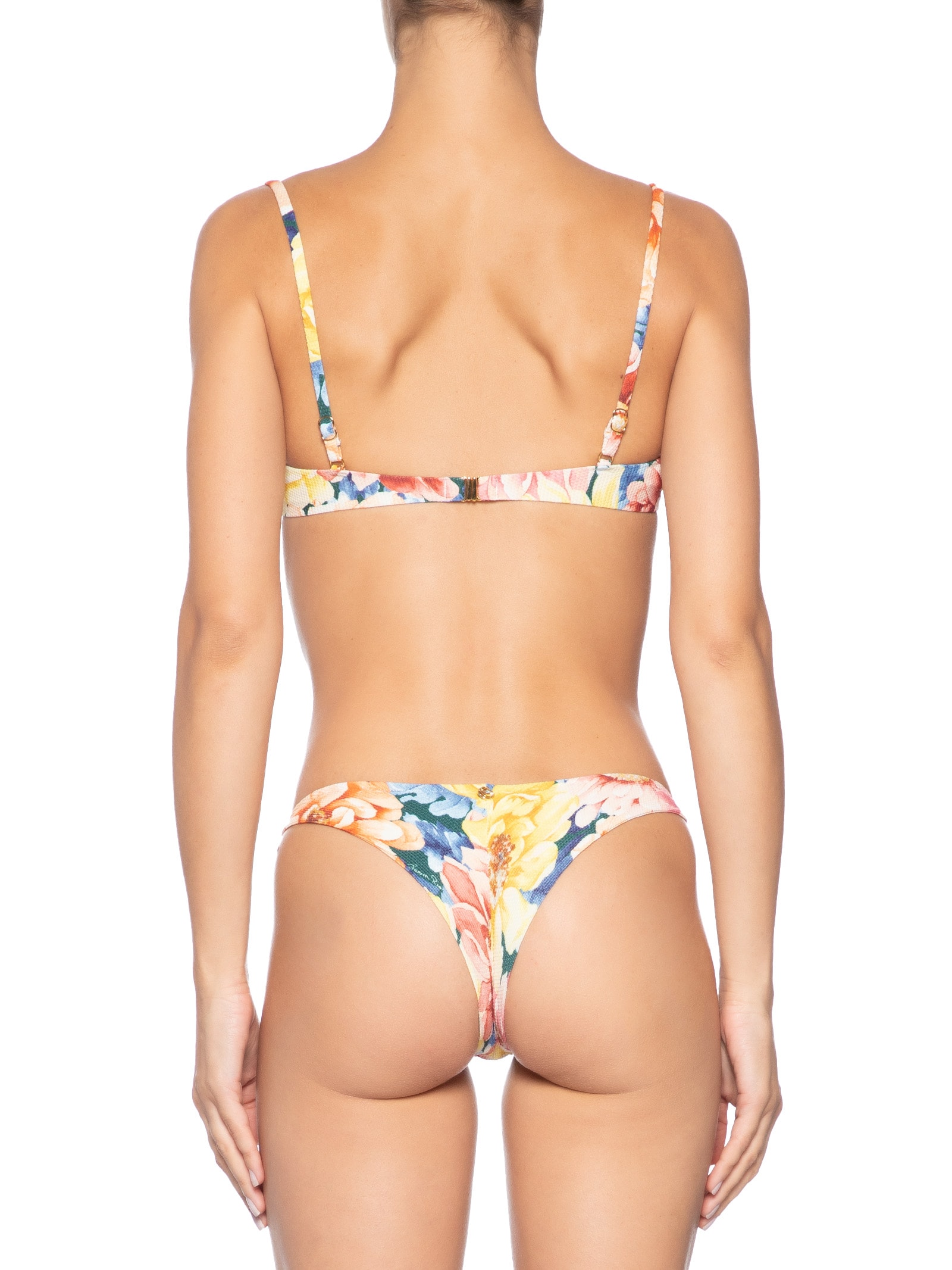 Biquíni Meia Taça Floral Doce Rosa Farm Praia
