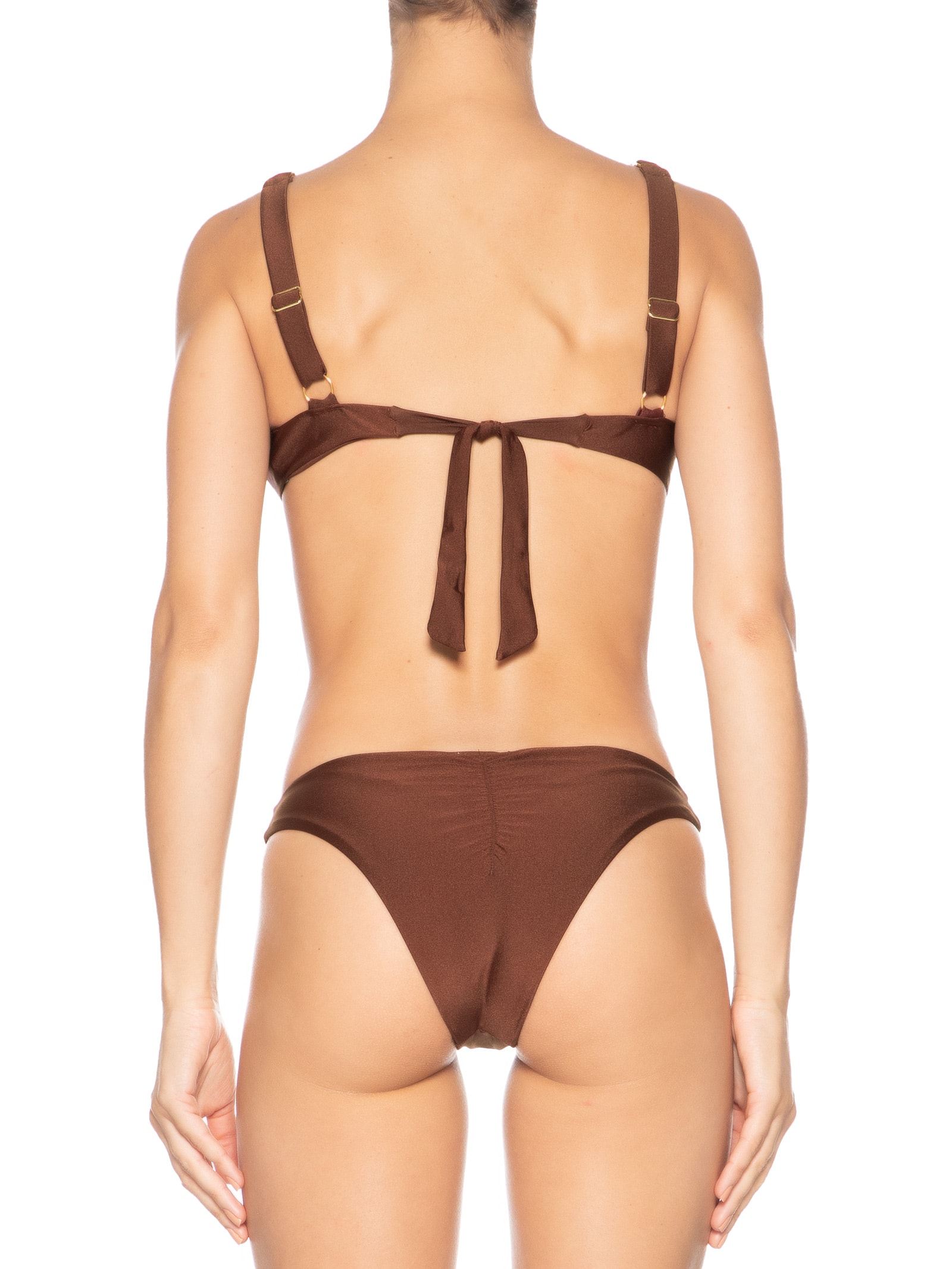 Biquíni Meia Taça Liso Marrom Mktbeach