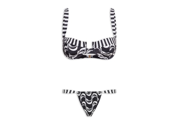 Biquíni Meia Taça Peixe Copa - Preto