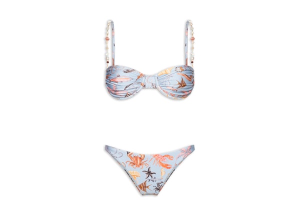 Biquíni Meia Taça Vida Marinha - Azul