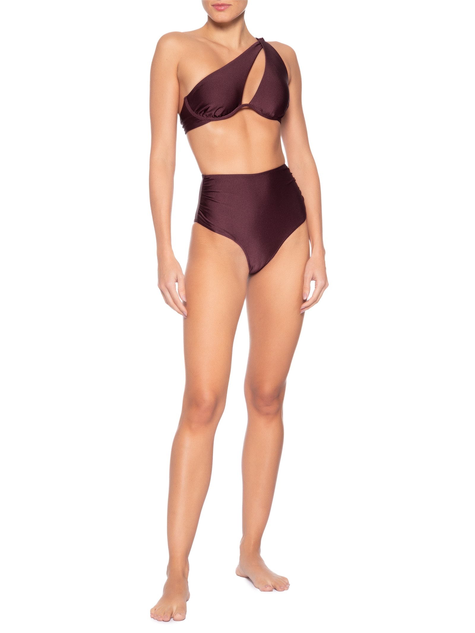 Biquíni Ombro Único E Calcinha Hot Pants Vermelho '2Essential