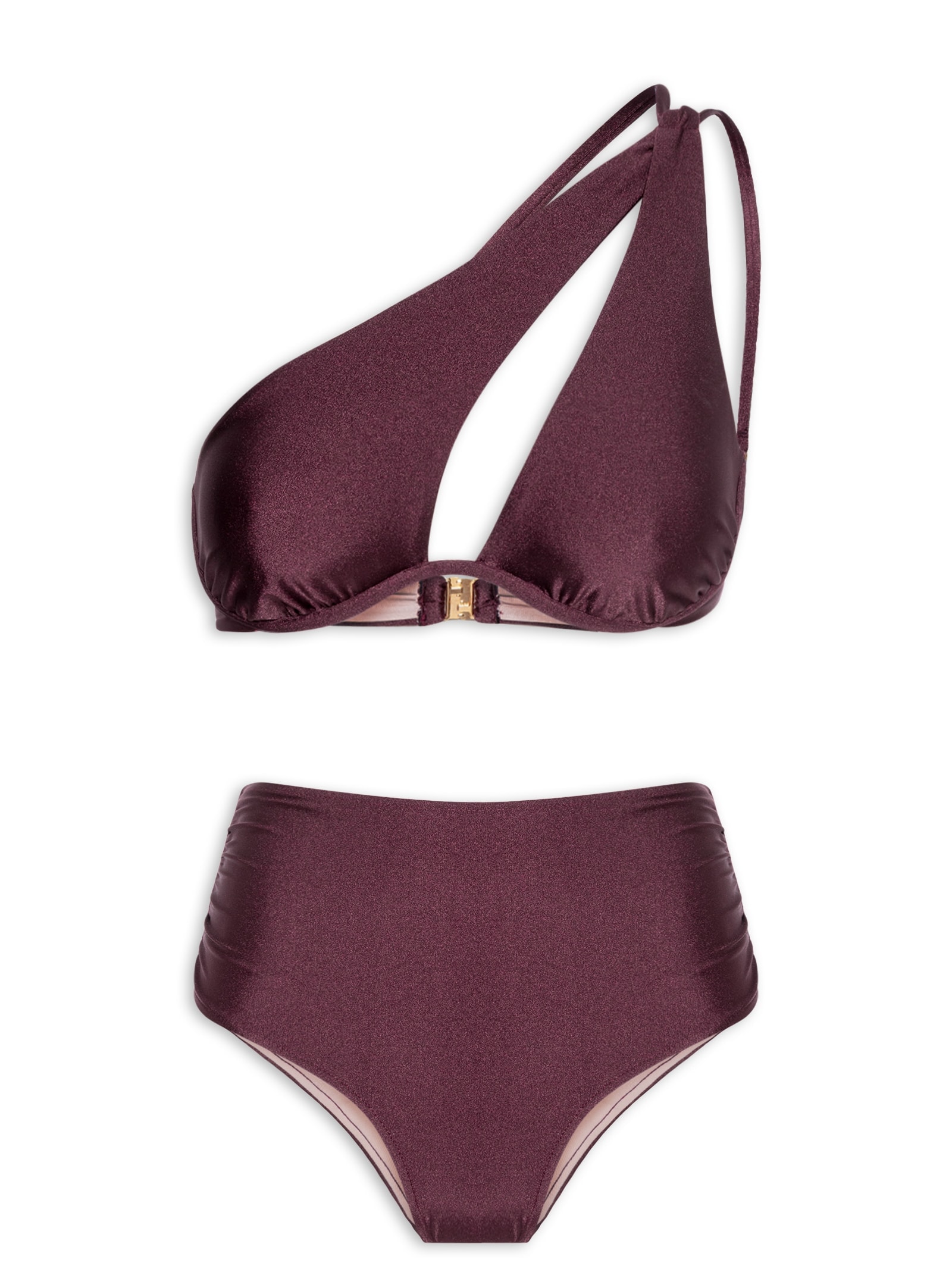 Biquíni Ombro Único E Calcinha Hot Pants Vermelho '2Essential
