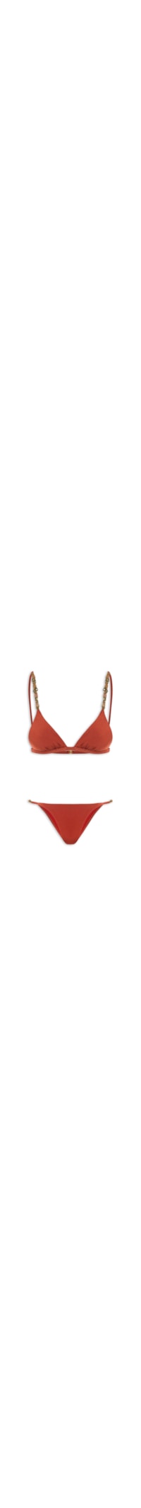 Biquíni Paralelo Detalhe Cordas - Vermelho