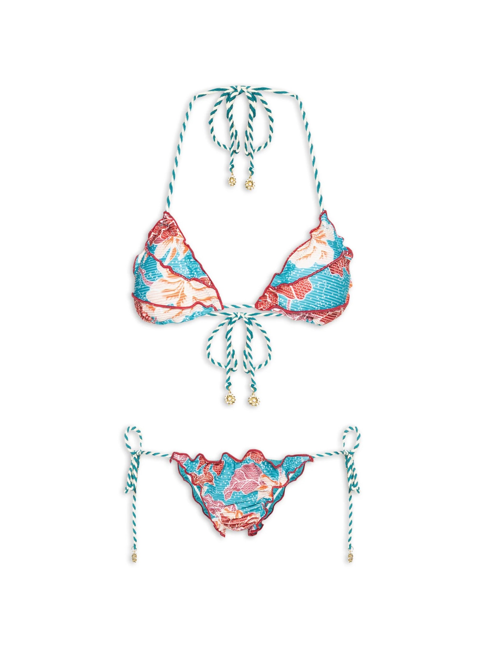 Biquíni Ripple Floral Azul Mktbeach
