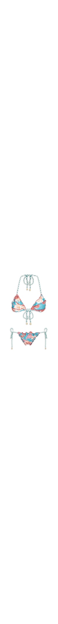 Biquíni Ripple Floral - Azul