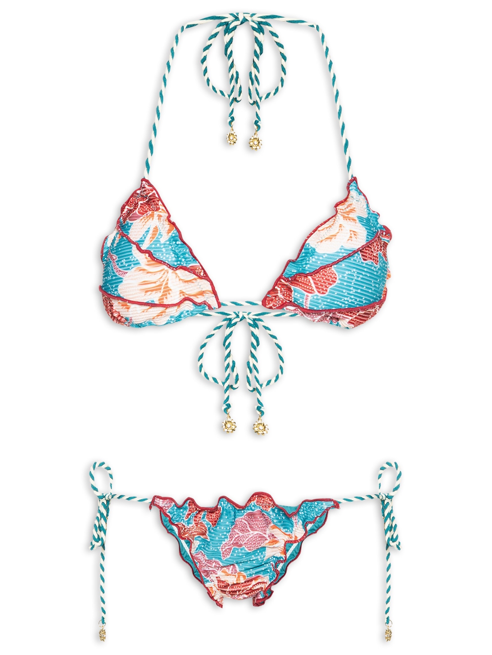 Biquíni Ripple Floral Azul Mktbeach