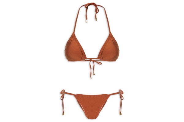 Biquíni Ripple Liso - Marrom