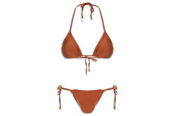Biquíni Ripple Liso - Marrom