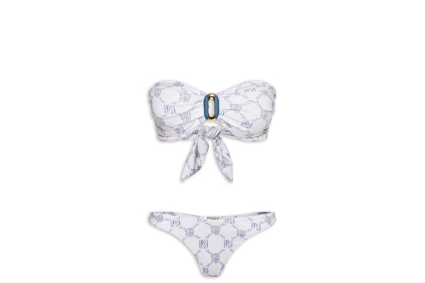 Biquíni Sem Alças Asa Delta Estampado – Azul