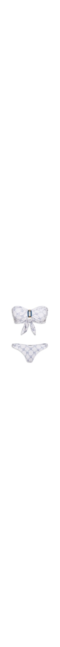 Biquíni Sem Alças Asa Delta Estampado – Azul