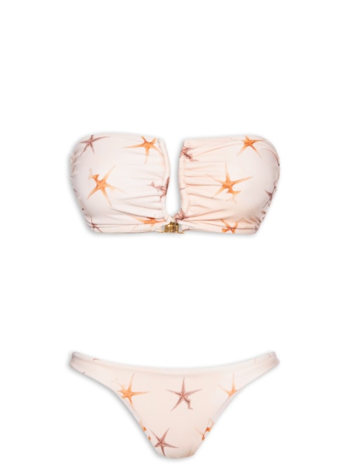 Biquini Starfish Metal Ouro – Rosa