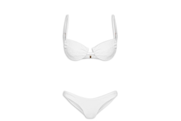 Biquíni Textura Flor - Branco