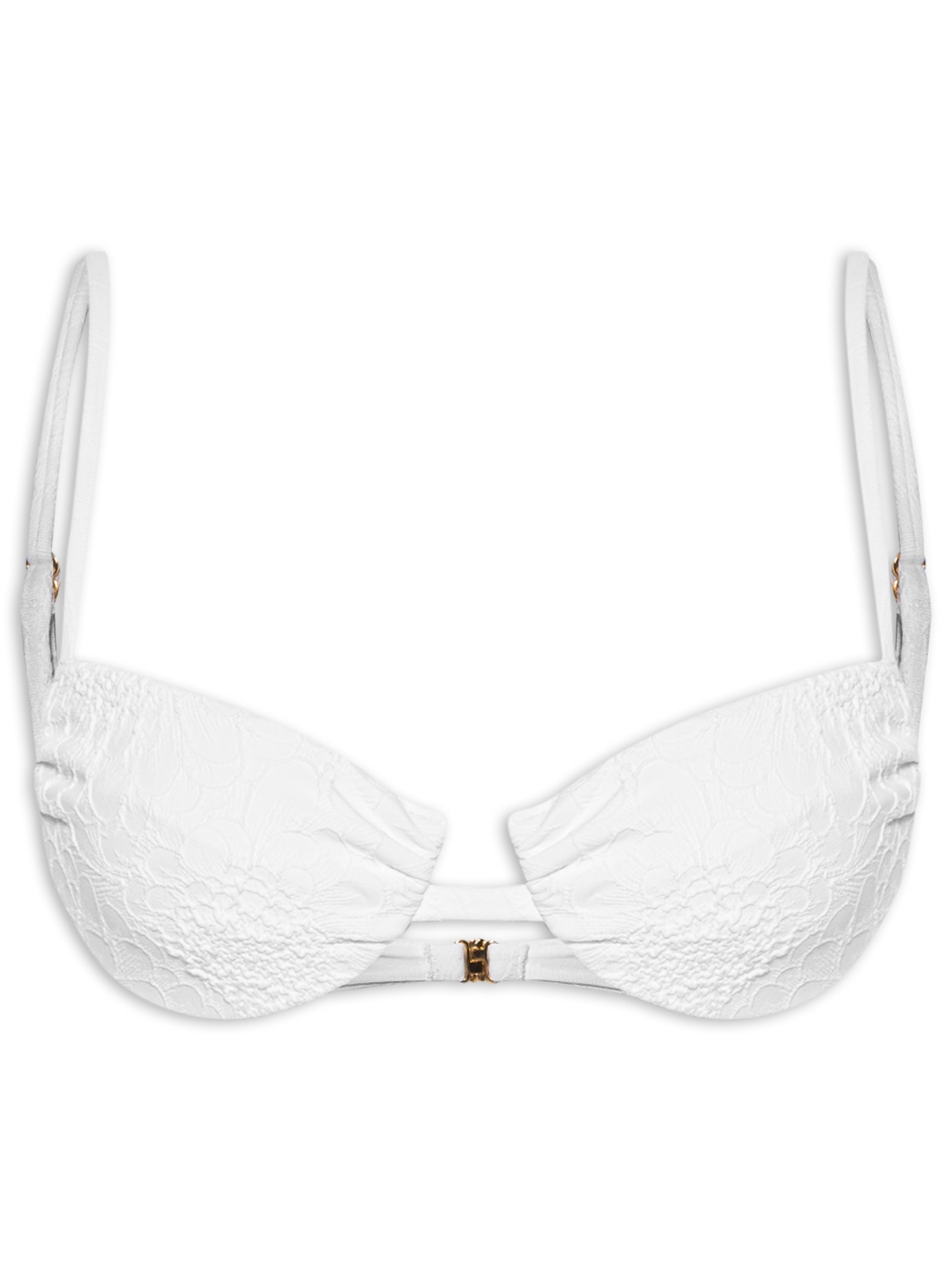 Biquíni Textura Flor Branco Farm Praia