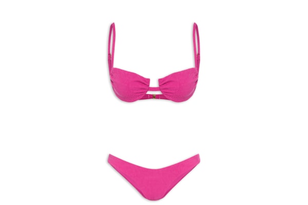 Biquíni Textura Flor - Rosa