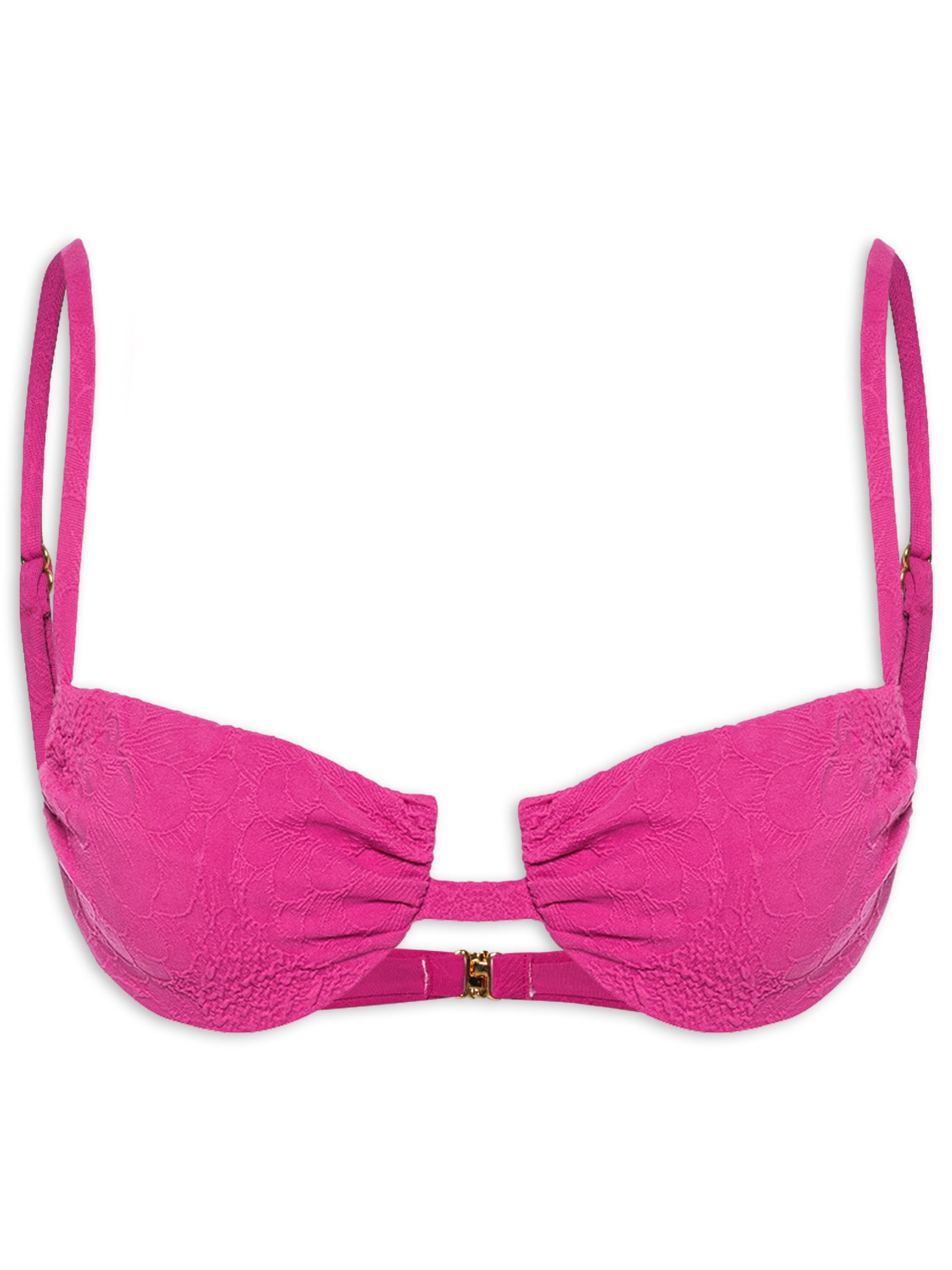 Biquíni Textura Flor Rosa Farm Praia