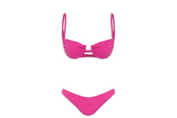 Biquíni Textura Flor - Rosa