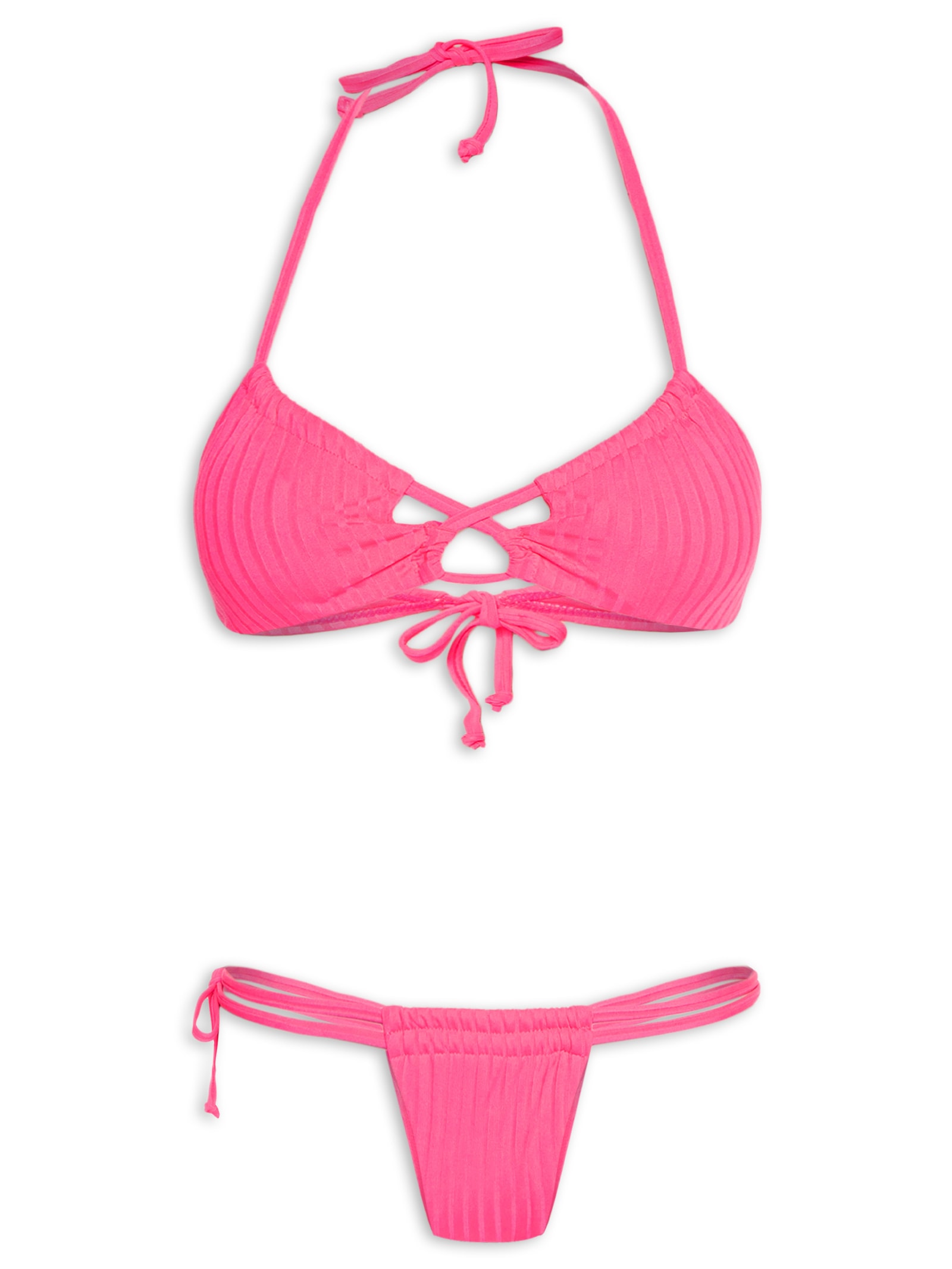Biquini Texturizado Rosa Mktbeach