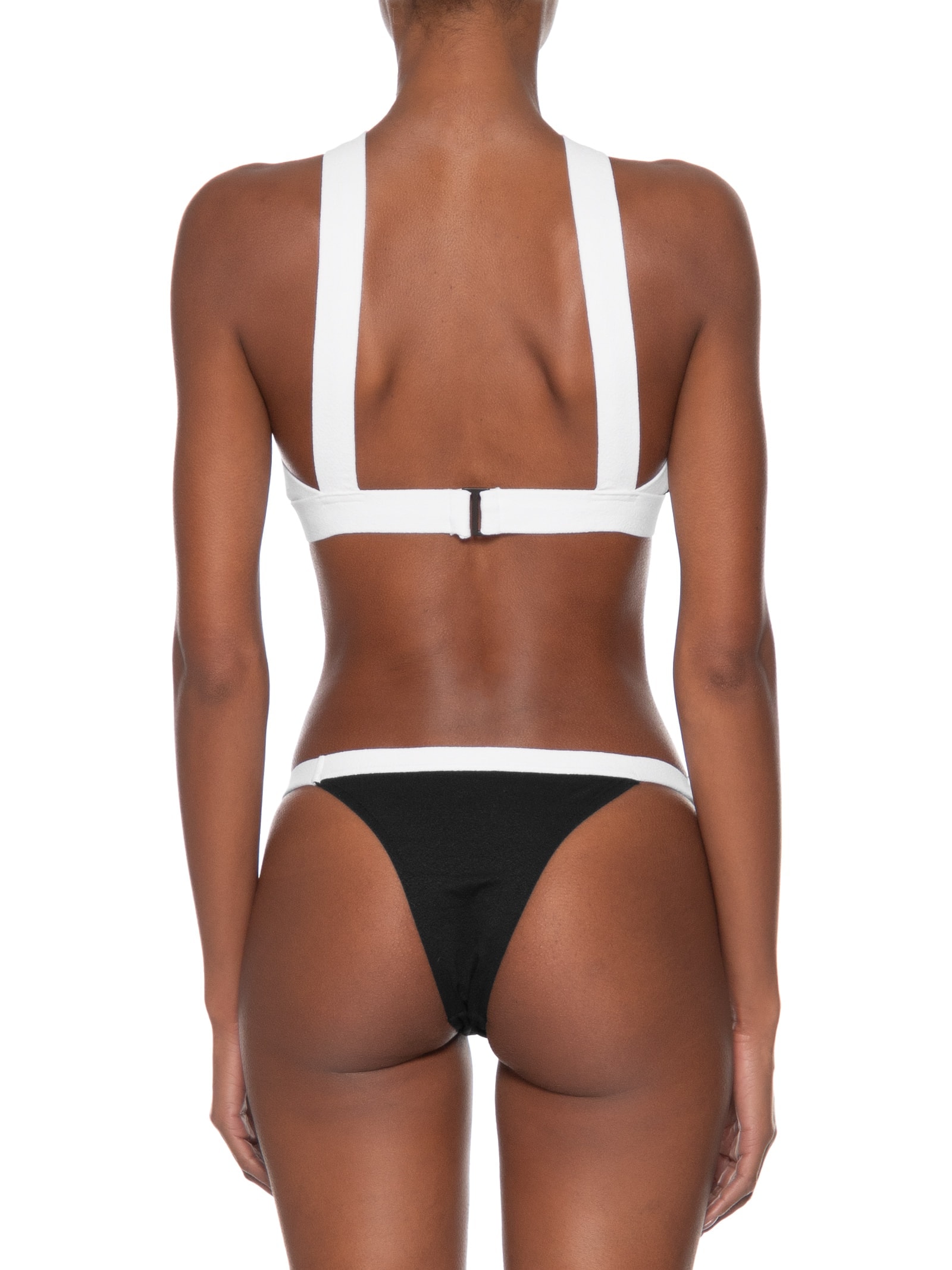 Biquini Transpassado Bicolor Preto Osklen