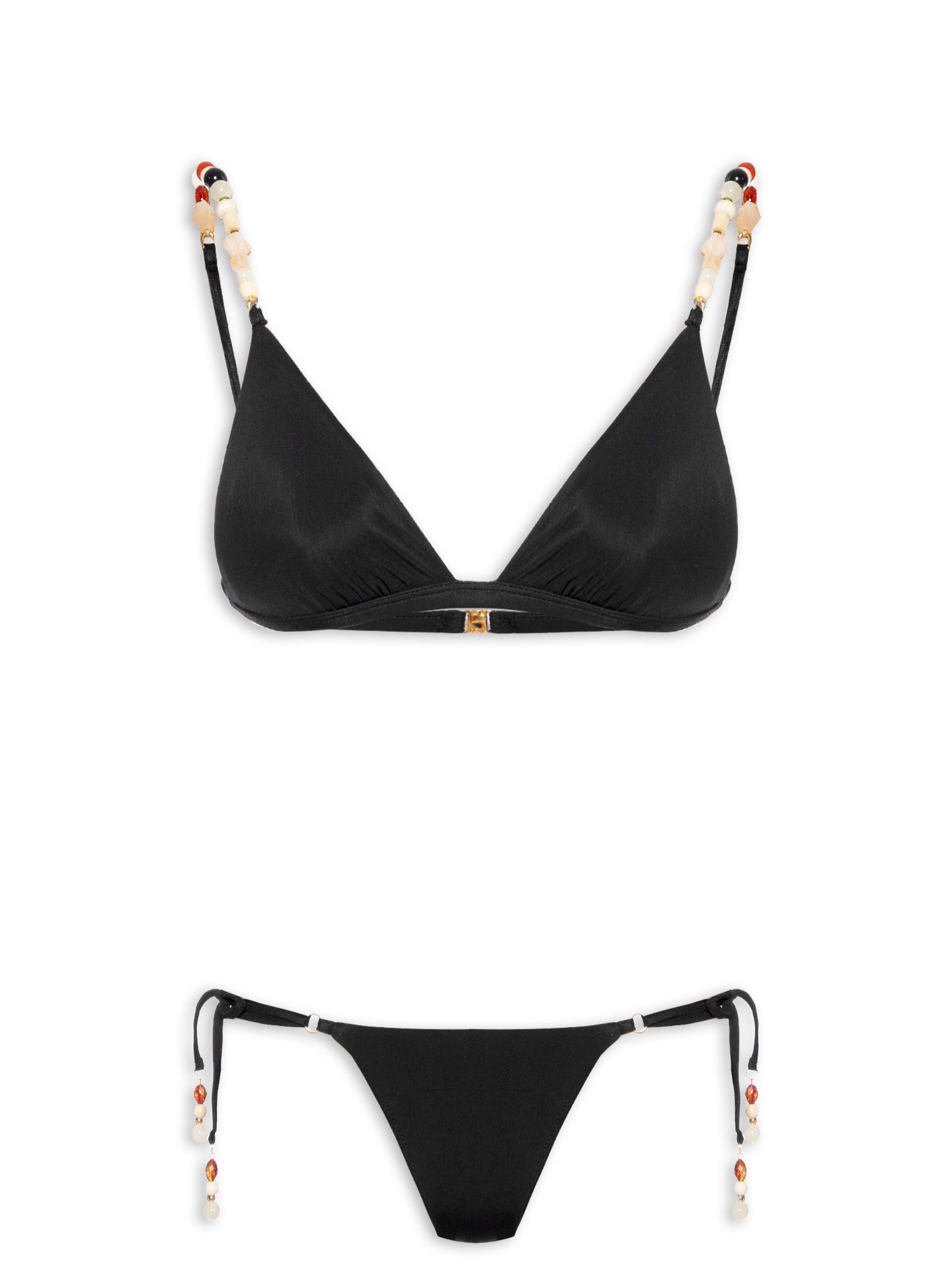 Biquini Tri Básico Alça Pedras Bojo Preto Animale Resort