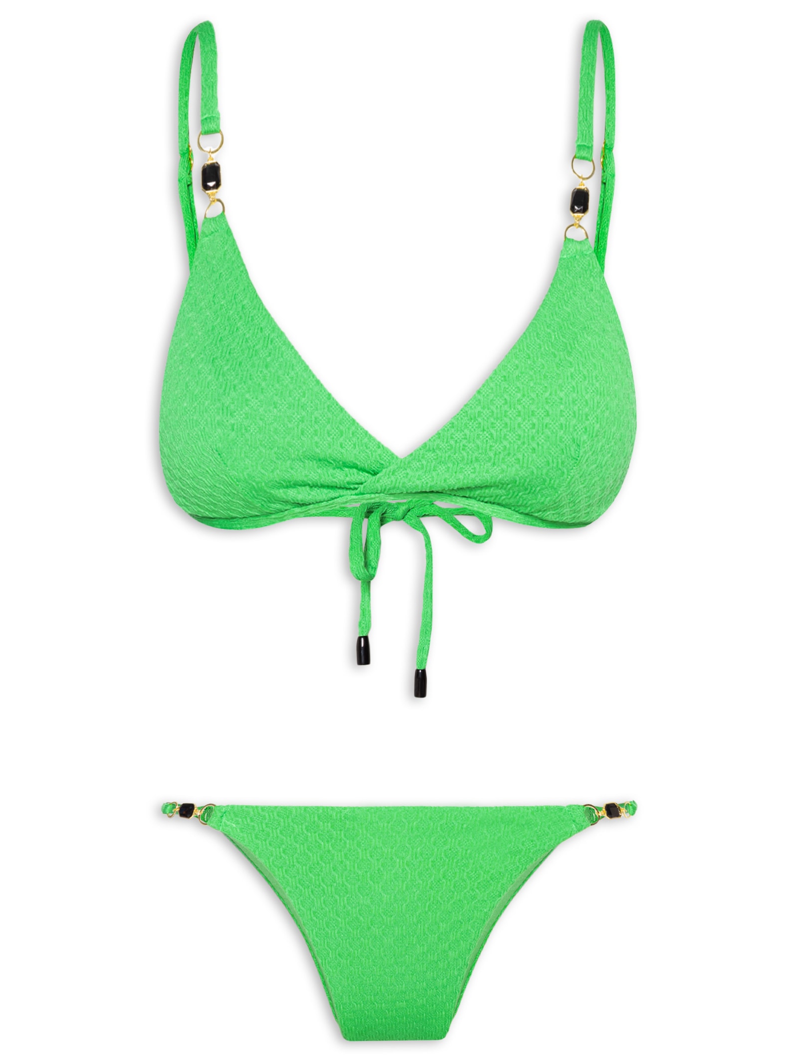 Biquíni Triângulo Com Detalhe Em Pedraria Verde Mktbeach