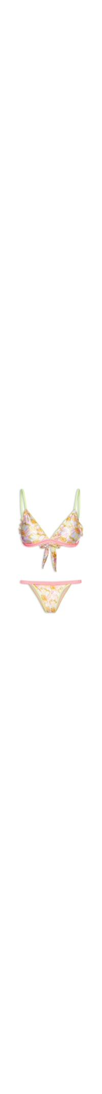 Biquíni Triângulo Estampado - Amarelo