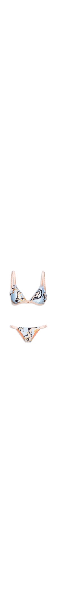 Biquíni Triângulo Estampado - Azul
