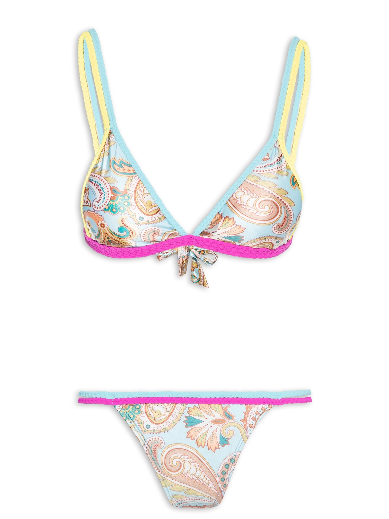 Biquíni Triangulo Estampado Azul  Mktbeach