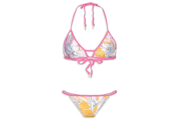 Biquíni Triângulo Estampado - Rosa