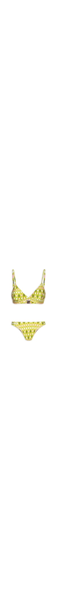 Biquini Triangulo Estampado - Verde