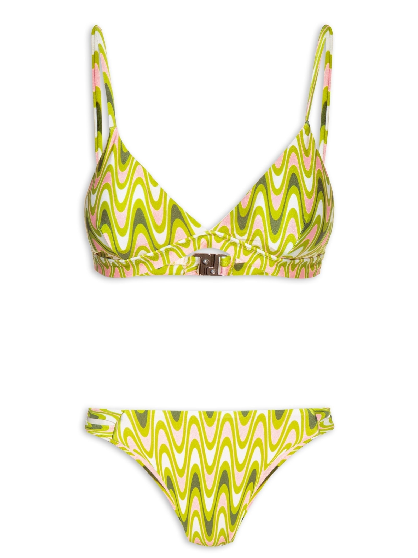 Biquini Triangulo Estampado Verde Mktbeach