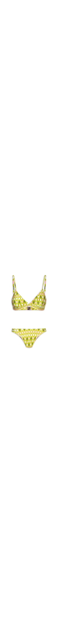 Biquini Triangulo Estampado - Verde