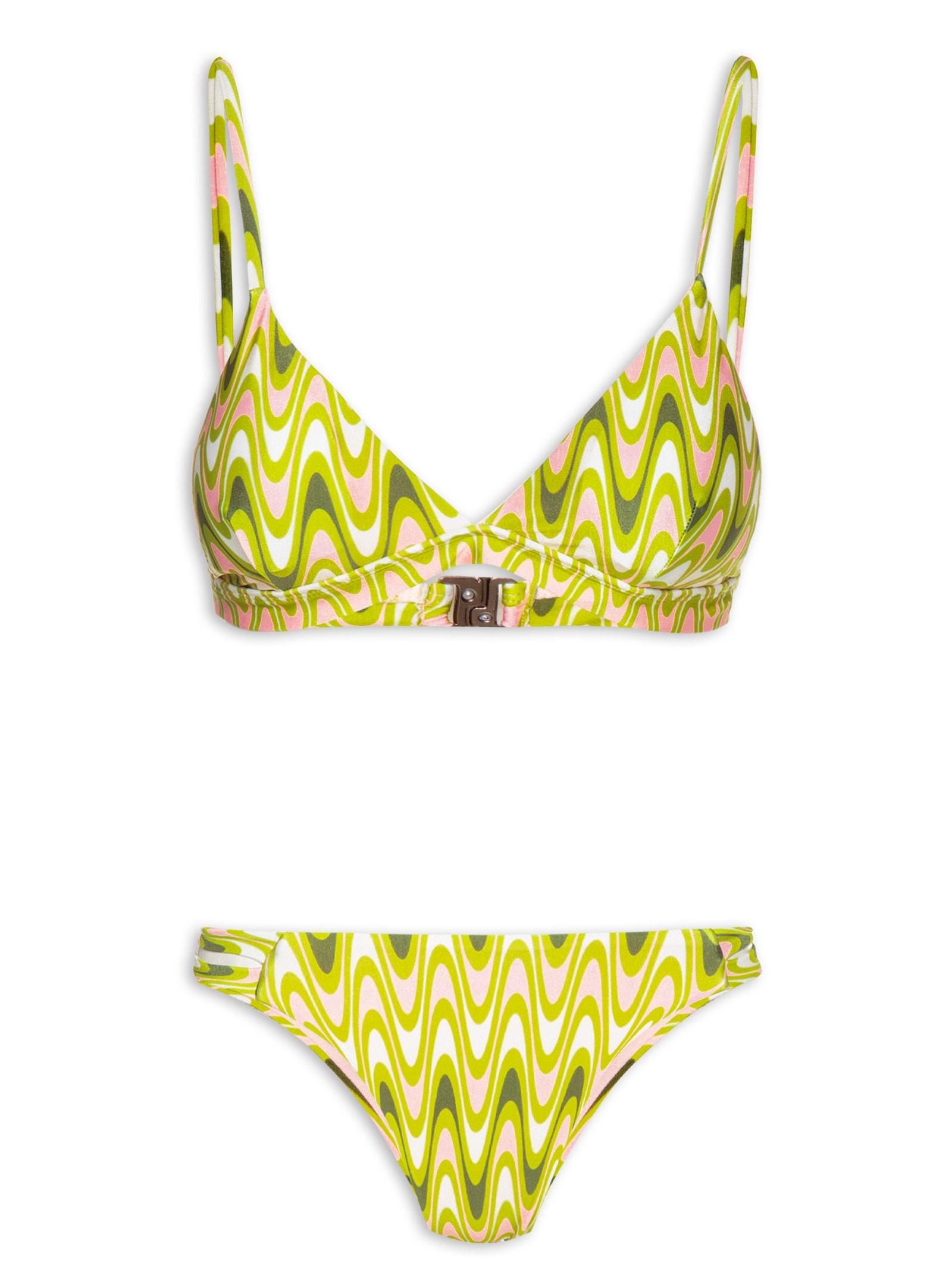 Biquini Triangulo Estampado Verde Mktbeach