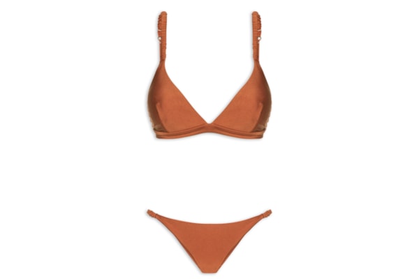 Biquíni Triângulo Liso - Marrom