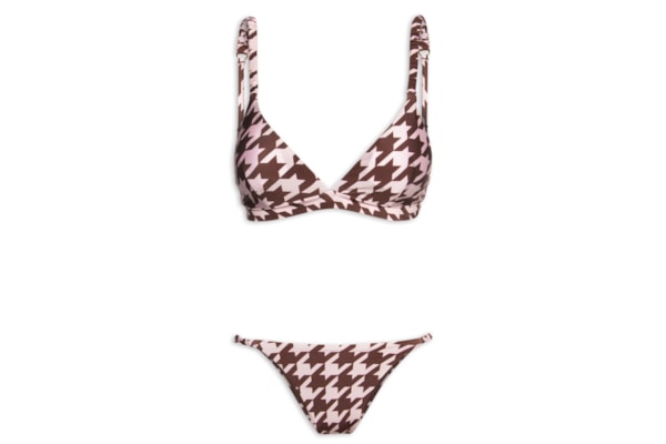 Biquíni Triangulo Pied De Poule - Marrom