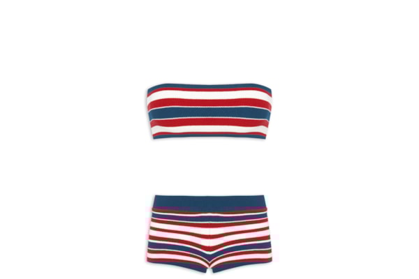 Biquíni Tricot Hibisco - Azul